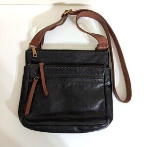 Fossil Corey Crossbody Leather Bag Black